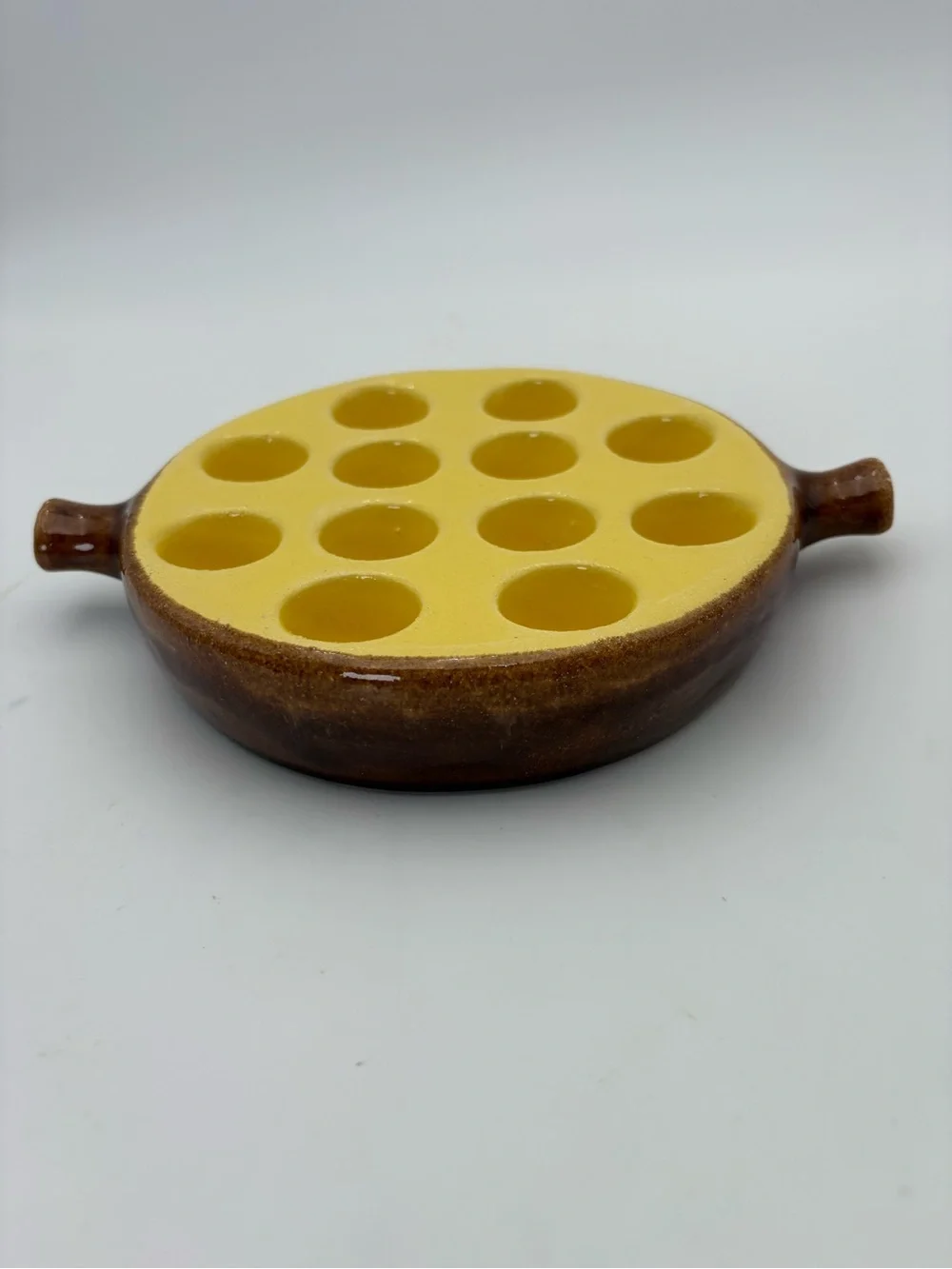 Vintage French Stoneware Escargot Baking Dish